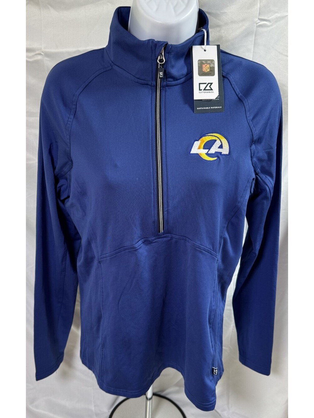 Los Angeles Rams Half Zip Pullover Womens Small NWT